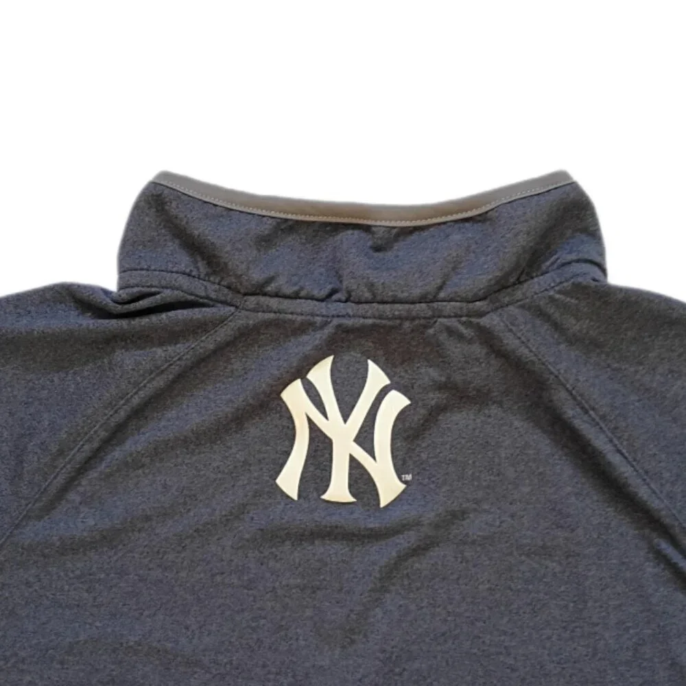 New Era Yankees 1/4 Zip Lightweight Pullover Mens L Gray MLB Genuine Merchandise